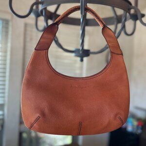 Salvatore Ferragamo Burnt Orange Leather Shoulder Bag, Suede Interior, EUC
